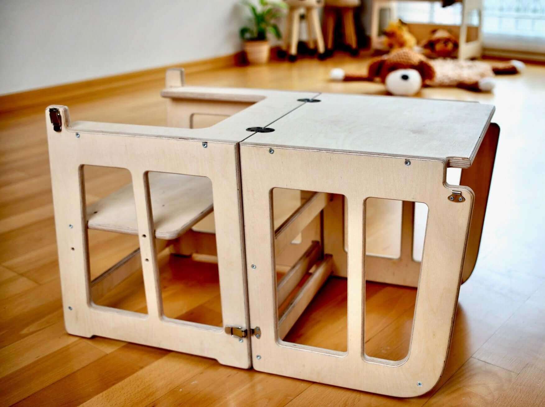 Tour d'Observation Montessori 2-en-1 avec Bureau