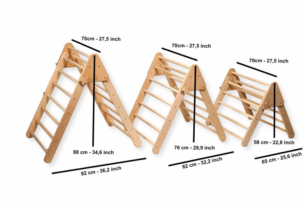 Triangle d'Escalade Montessori (Pikler) - 3 Tailles