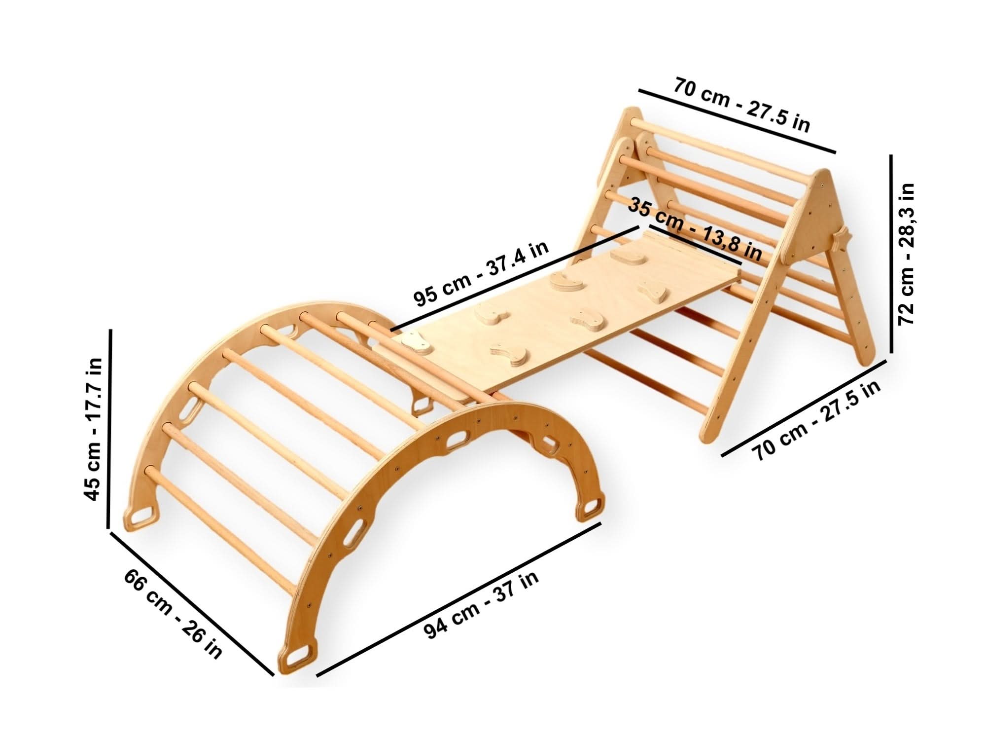 Aire de Jeux Montessori d'Intérieur - Set 4 Pièces (Taille Moyenne)