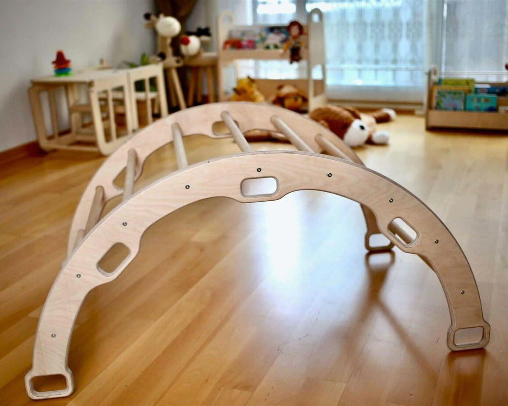 Set Complet d'Escalade Montessori : Arche, Bascule, Rampe & Coussin
