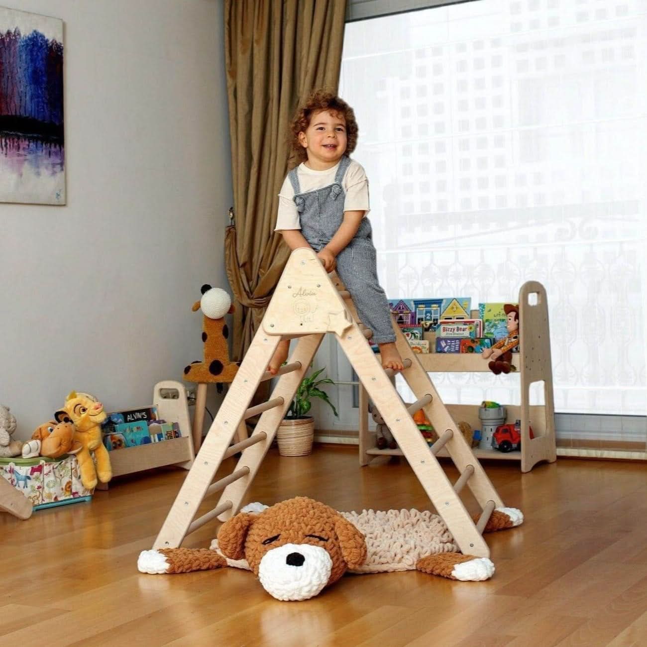 Triangle d'Escalade avec Tente, Tapis et Rampe - Pliable