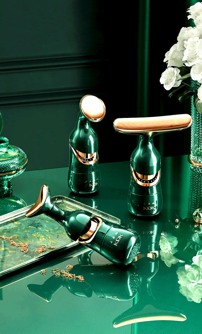 DELPHY - Triple Head Facial Massager - High Vibration Lifting