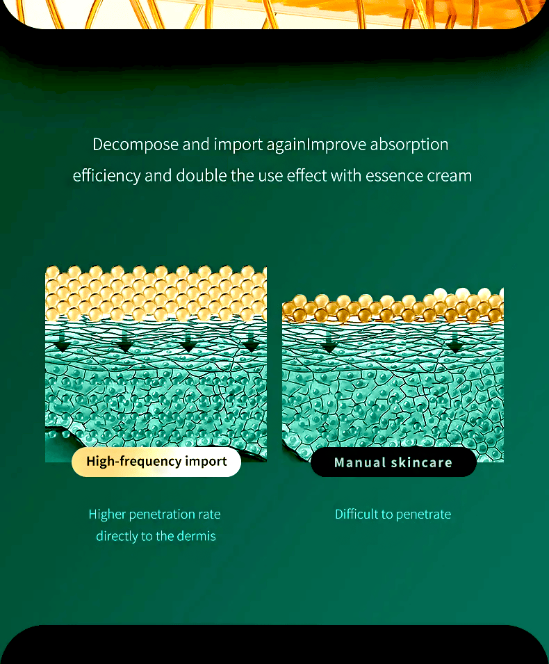 DELPHY - Triple Head Facial Massager - High Vibration Lifting