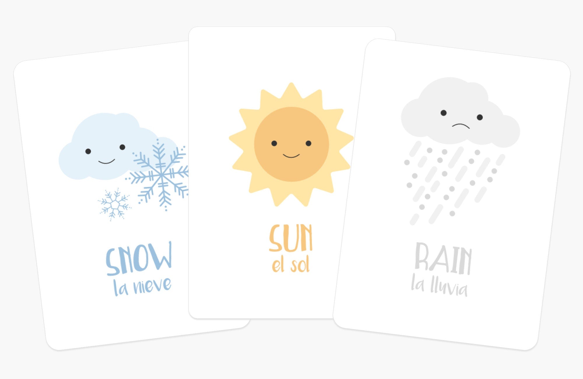 Pack de Cartes Montessori pour Tout-Petits | ABC, Chiffres, Formes, Couleurs & Météo