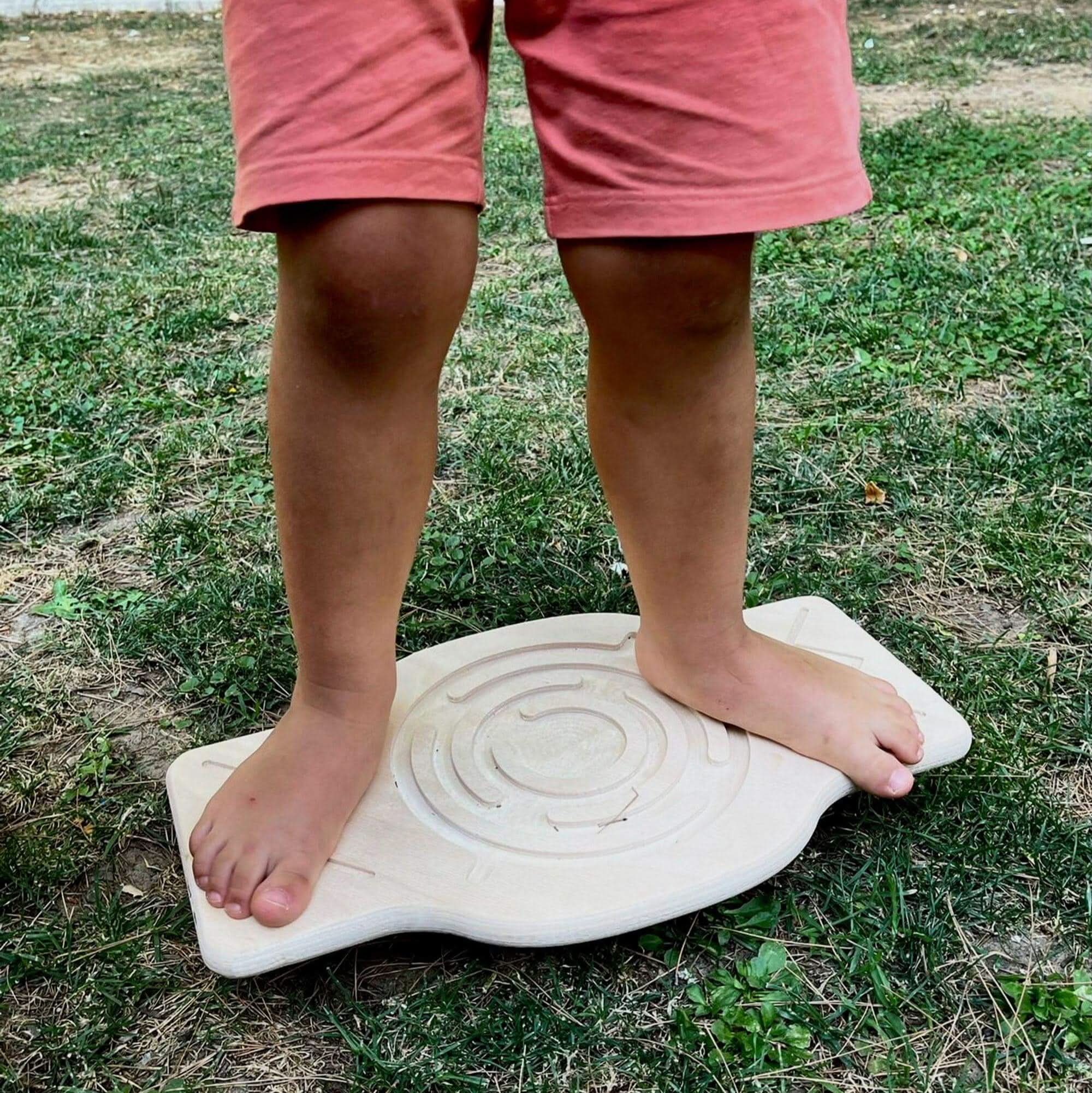Planche d'Équilibre Labyrinthe en Bois Montessori