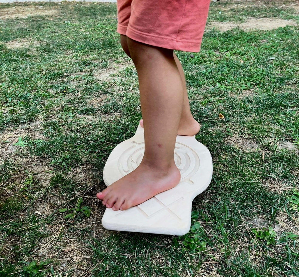 Planche d'Équilibre Labyrinthe en Bois Montessori