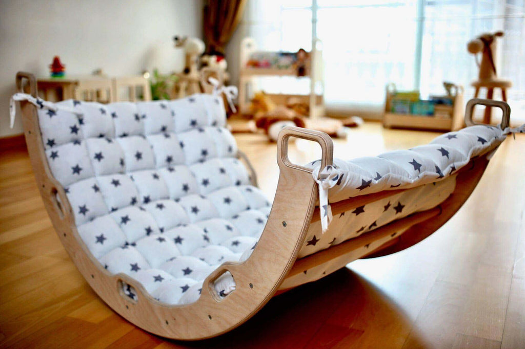 Set Complet d'Escalade Montessori : Arche, Bascule, Rampe & Coussin